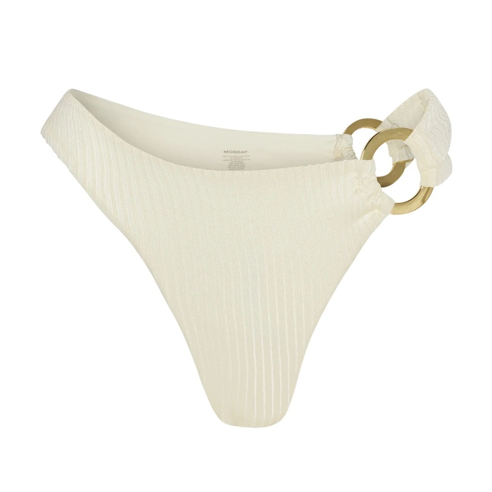 Bronte Bottom - Ivory Shiny Rib
